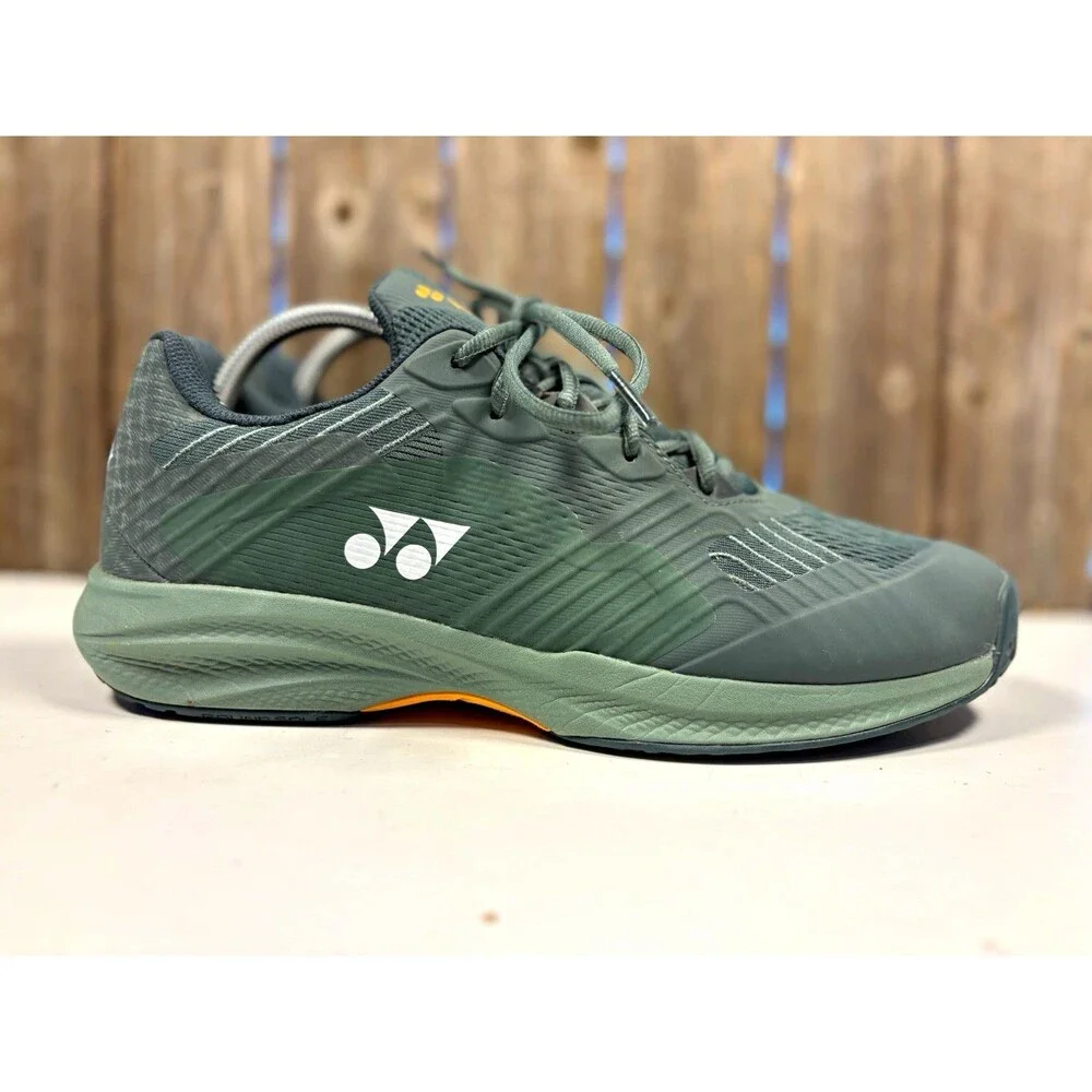 YONEX Sonicage Men's Tennis Shoes Green/Orange Medium Width US 9